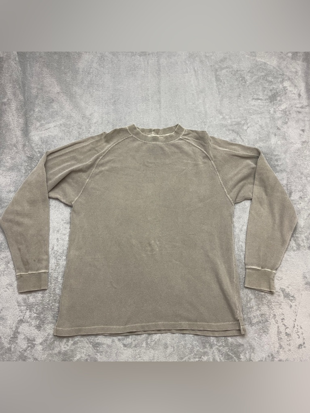 Vintage Eastern Mountain Sports Waffle knit Mens long sleeve shirt Size Medium